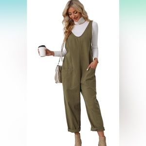 Forrest Green Denim Jumpsuit Overalls